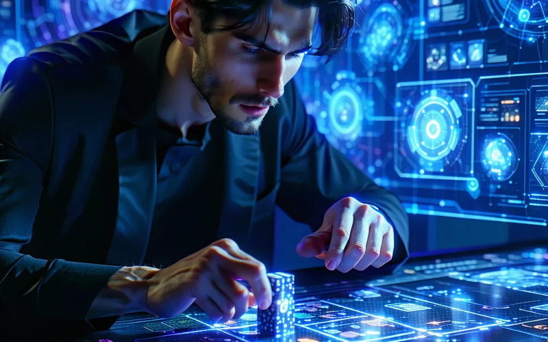 Người chơi đang tập trung vào màn hình, thể hiện sự chiến lược và kỹ năng trong game b52 club