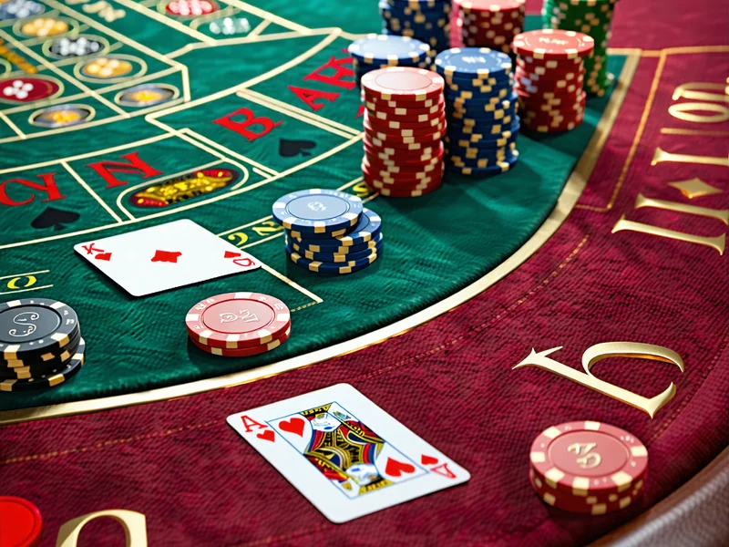 Bàn chơi Baccarat tại b52 club với những lá bài và chip cược
