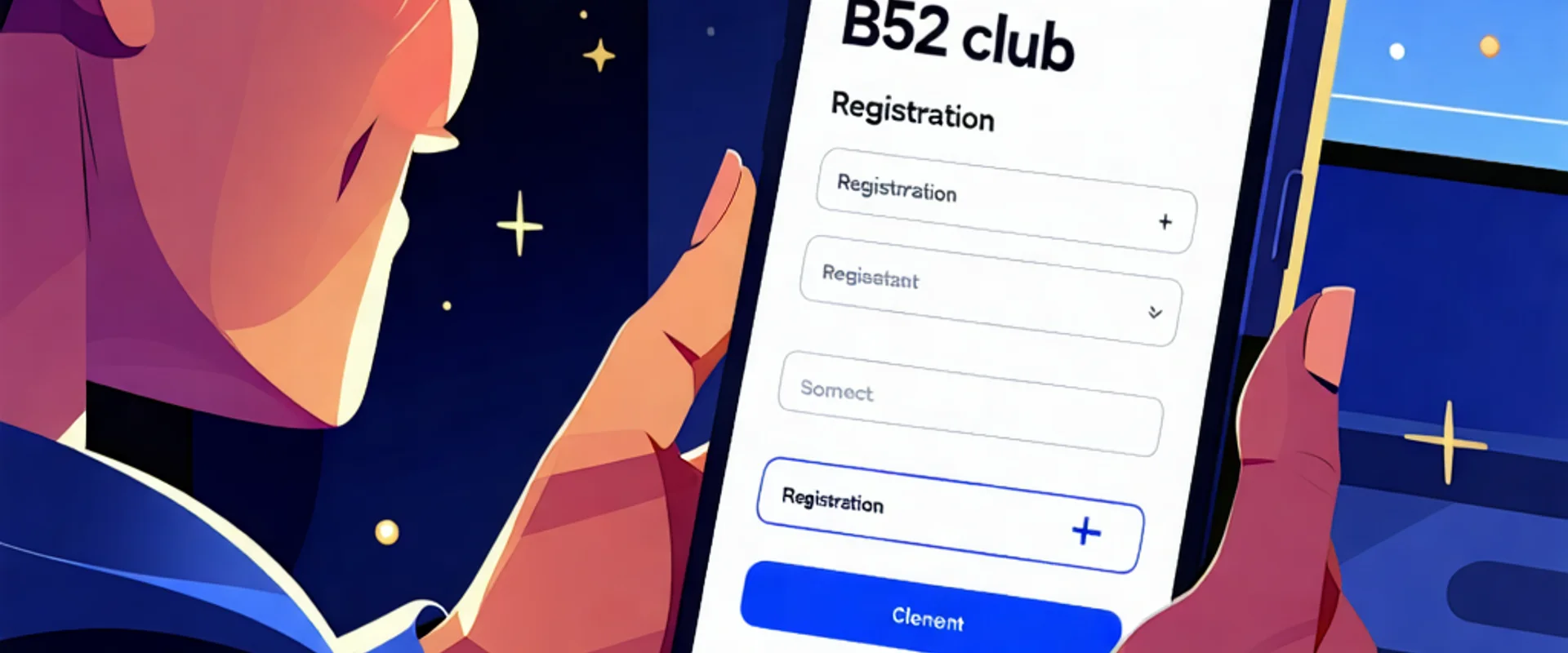 Hình ảnh minh họa quy trình đăng ký tài khoản B52 Club