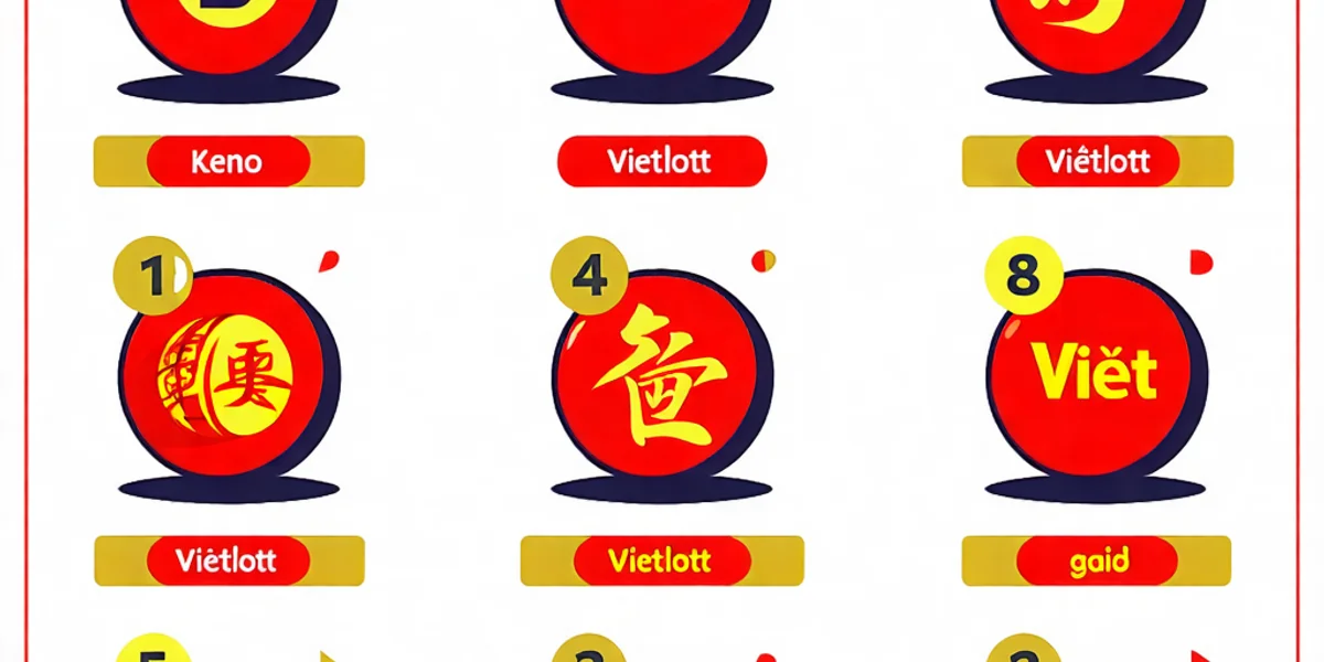 Biểu đồ minh họa các loại hình xổ số phổ biến tại b52 club, bao gồm Keno, Vietlott và xổ số truyền thống