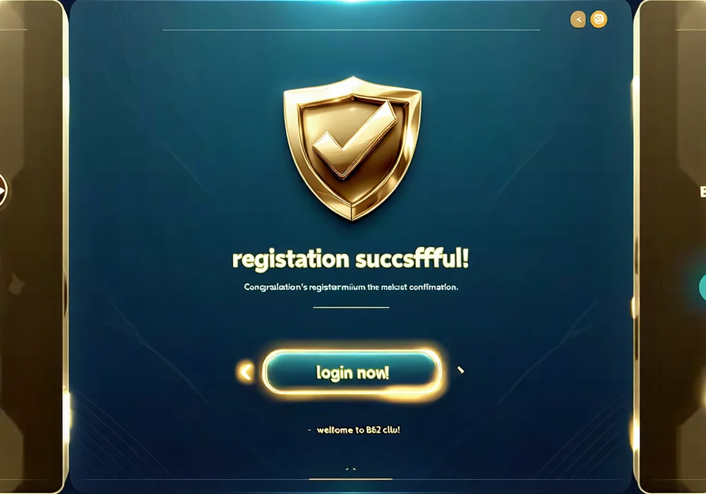 Giao diện điền thông tin và xác nhận đăng ký B52 Club