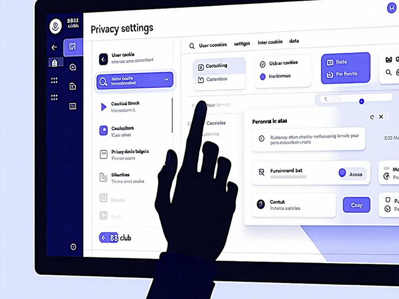 Minh họa cài đặt và quản lý quyền riêng tư cookie trên b52 club